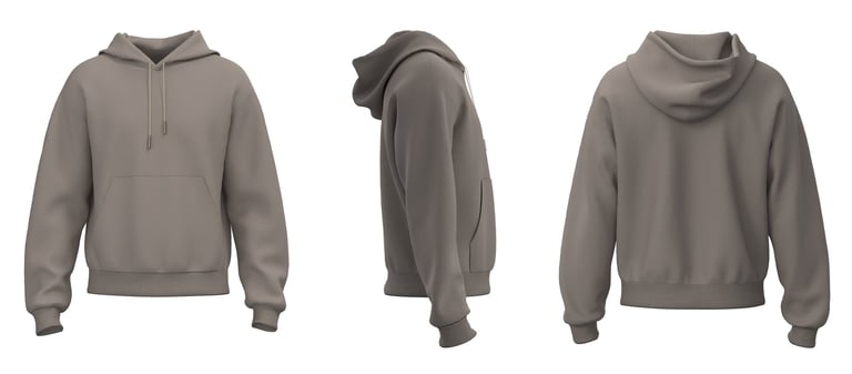 Blank beige hoodie apparel mockup