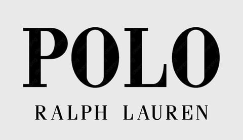 Polo Ralph Lauren logo with black text on light gray background