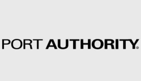 Port Authority logo text in black on light gray background