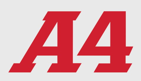 Red number 44 in bold, large font on a light gray background