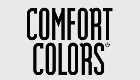 Comfort Colors logo featuring bold black text on a light gray background