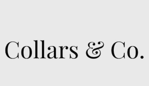 Collars and Co. brand logo text on gray background