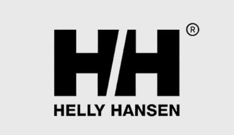 Helly Hansen logo featuring stylized HH letters with registered trademark symbol